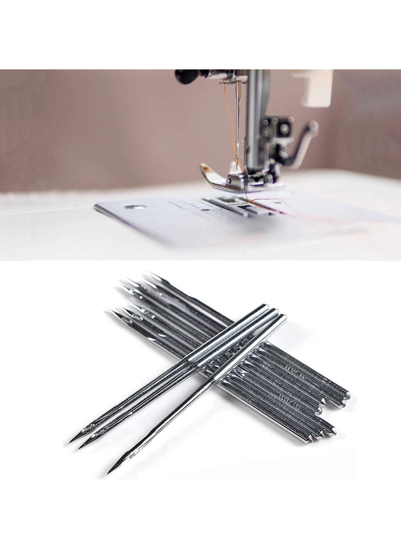 Y&D 10 Count Overlock Sewing Machine Needles Universal Regular Point for Brother Singer Janome Serger Viscount Elna Toyota Riccar Husqvarna Viking (Sizes: DC*1 80/12) - Image 1