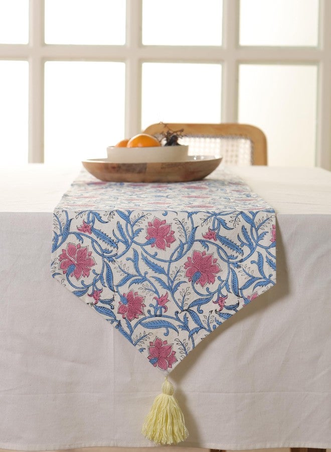 COTSILER Indian Hand Block Printed Cotton Table Runner – 16 x 75 Inch | Ethnic Bohemian Dining Table Décor for Kitchen, Parties & Festive Occasions (Color 1, 16X75 Inch) - Image 1