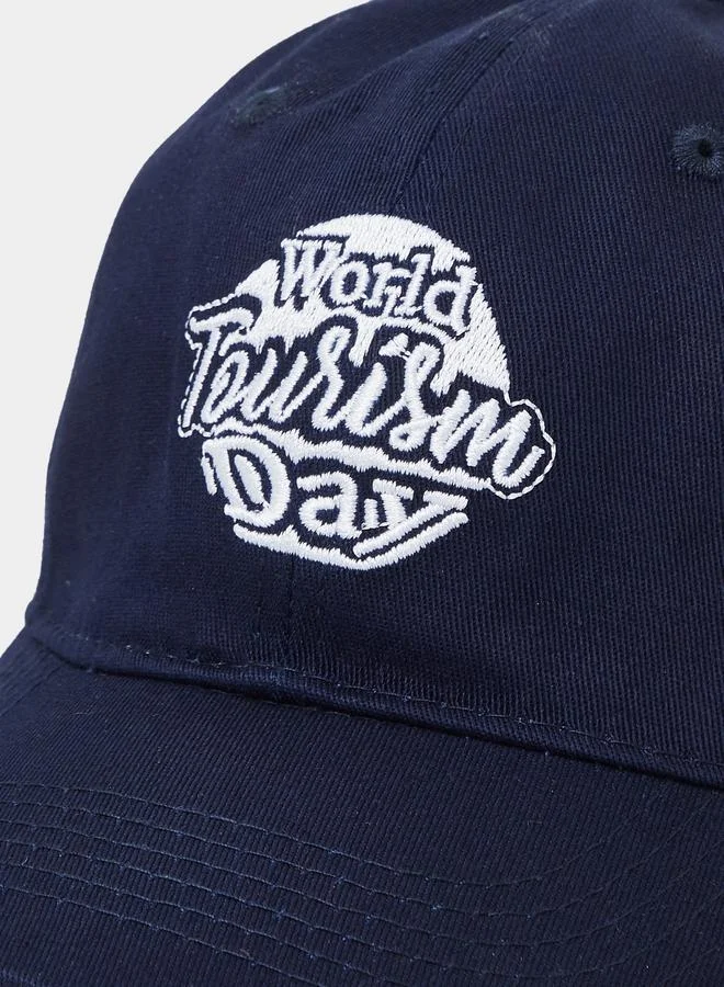 ستايلي Navy Blue Embroidered Baseball Cap