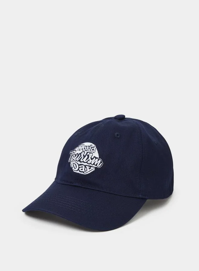 ستايلي Navy Blue Embroidered Baseball Cap