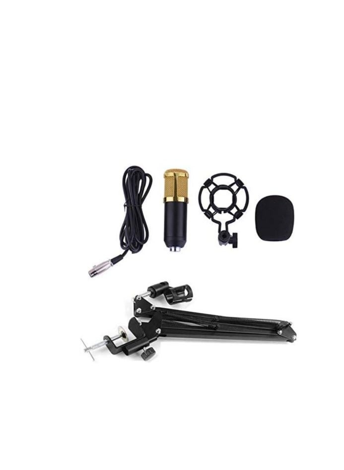 Bm-800 3.5mm wired sound recording condenser microphone with nb-35 microphone stand for radio broadcasting computer - Image 2