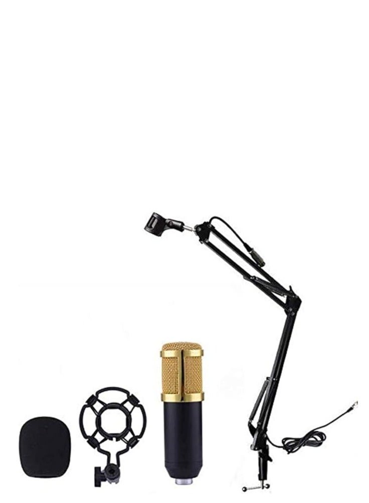 Bm-800 3.5mm wired sound recording condenser microphone with nb-35 microphone stand for radio broadcasting computer - Image 3