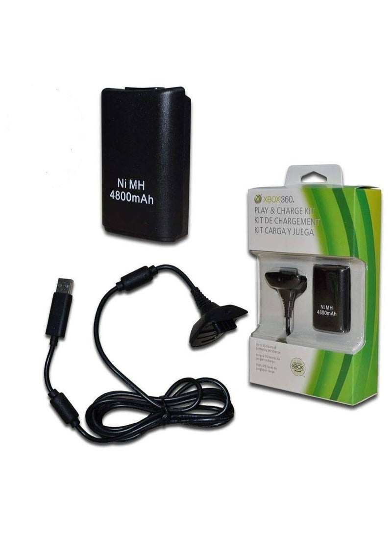 Replacement For X-BOX 360 (4800mAh) Play & Charge Kit Single Battery - Image 1