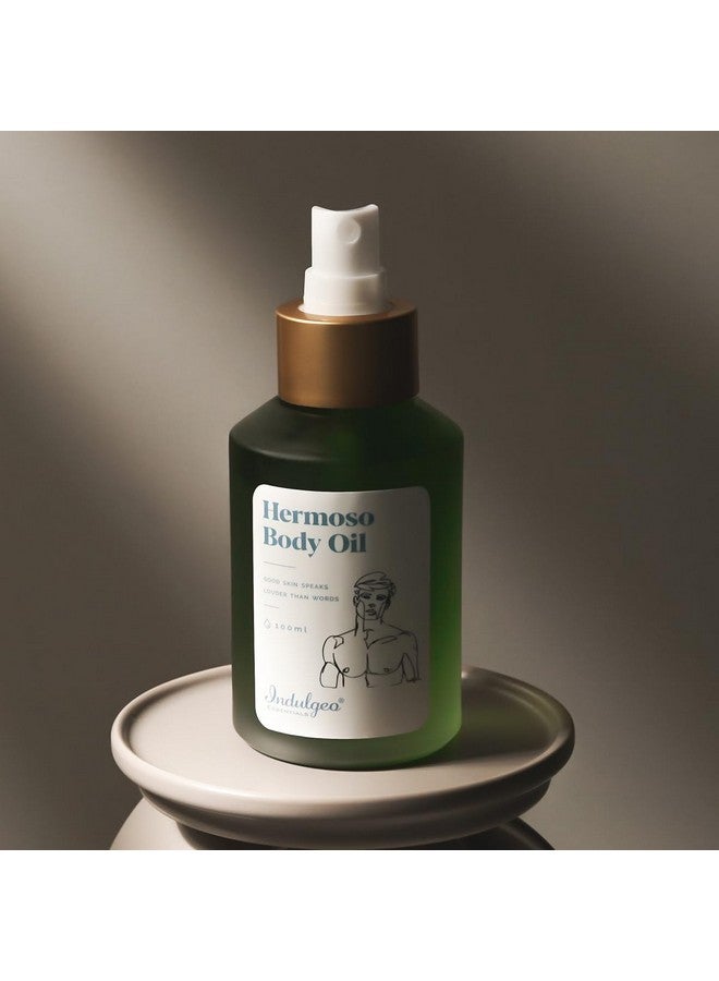 أساسيات إندوليجو زيت الجسم هيرموسو للرجال (100 مل) | زيت الجسم بعد الاستحمام بزيت العود، تركيبة خفيفة الوزن، للبشرة الجافة والمتهيجة، يقلل من فرط التصبغ | الأفضل لفصل الشتاء - Image 3