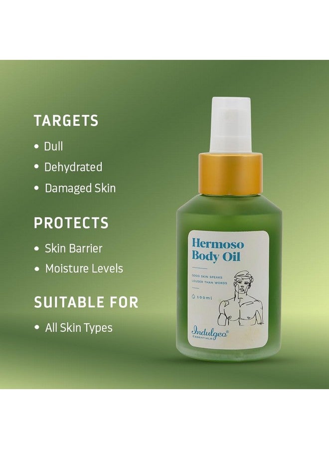 أساسيات إندوليجو زيت الجسم هيرموسو للرجال (100 مل) | زيت الجسم بعد الاستحمام بزيت العود، تركيبة خفيفة الوزن، للبشرة الجافة والمتهيجة، يقلل من فرط التصبغ | الأفضل لفصل الشتاء - Image 2