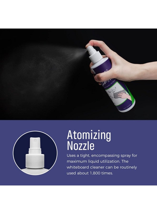 Loukin Non-Toxic Whiteboard Cleaner, 8.5 Fl Oz Dry Erase Board Cleaner, Low-Odor Whiteboard Cleaning Spray With Cloths, Removes Stubborn Marks From Whiteboards, Chalkboard (6-Pack)  - Image 4