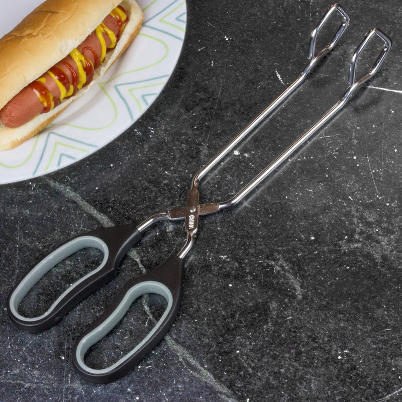 Chef Craft Classic Offset Tongs, 12 inches in length, Black - Image 3