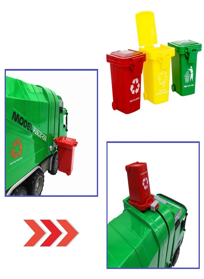 Nunkitoy Mini Size Trash Can Toy,Garbage Truck's Trash Cans, Mini Curbside Vehicle Garbage Bin Trashcan Great for Kids Toddlers (2 Inches) - Image 5