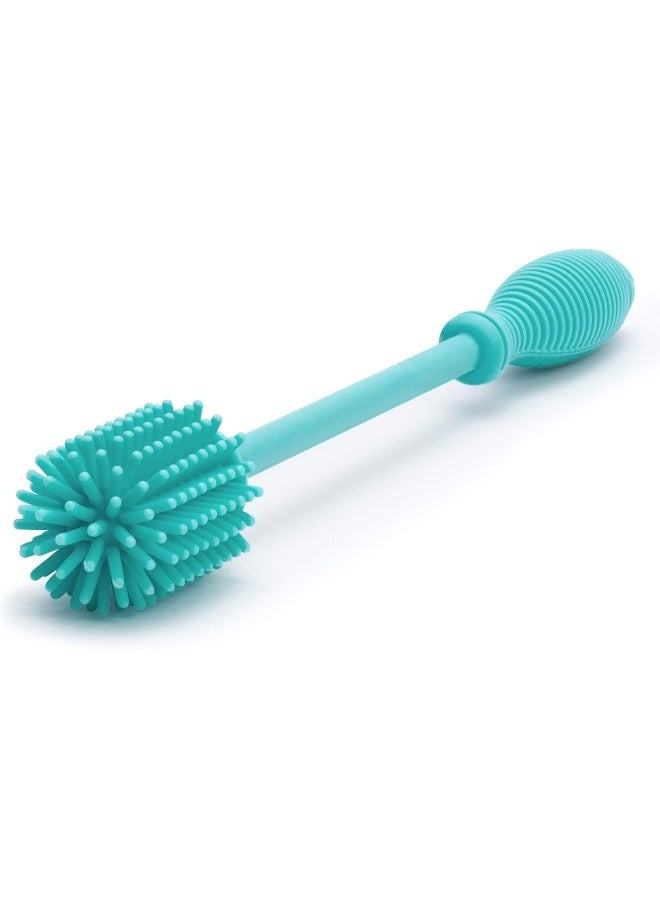 Chicco 9.5â€ Silicone Bottle Brush with Food-Grade Silicone Bristles | Dishwasher & Sterilizer Safe | Non-Slip, Comfort Grip Handle | Hangs for Drying & Storage | Teal - Image 1