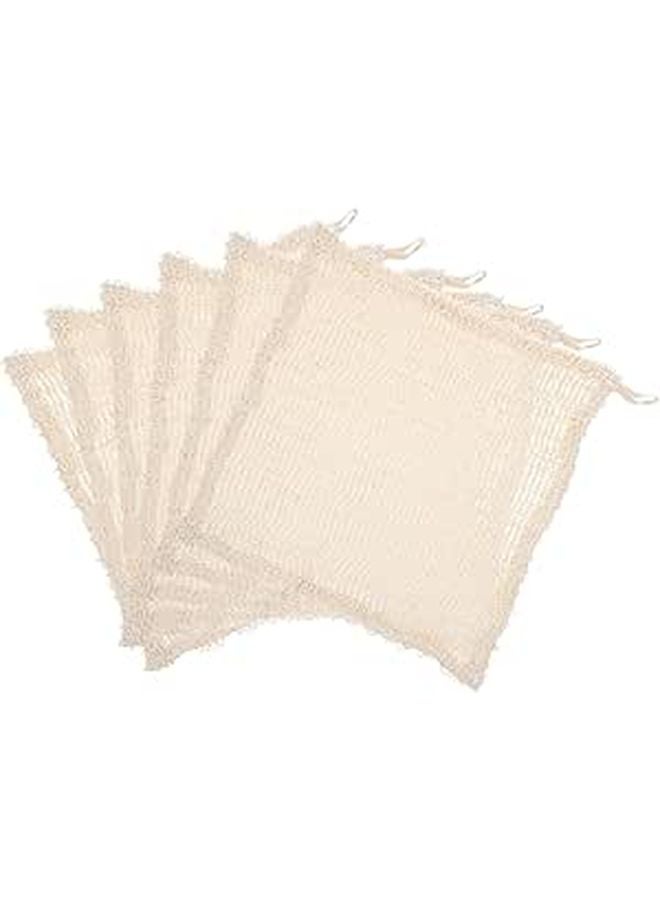 6Pcs Green Jute Bath Scrubber Towels Exfoliating Body Scrubbers For Smooth Skin - Image 1
