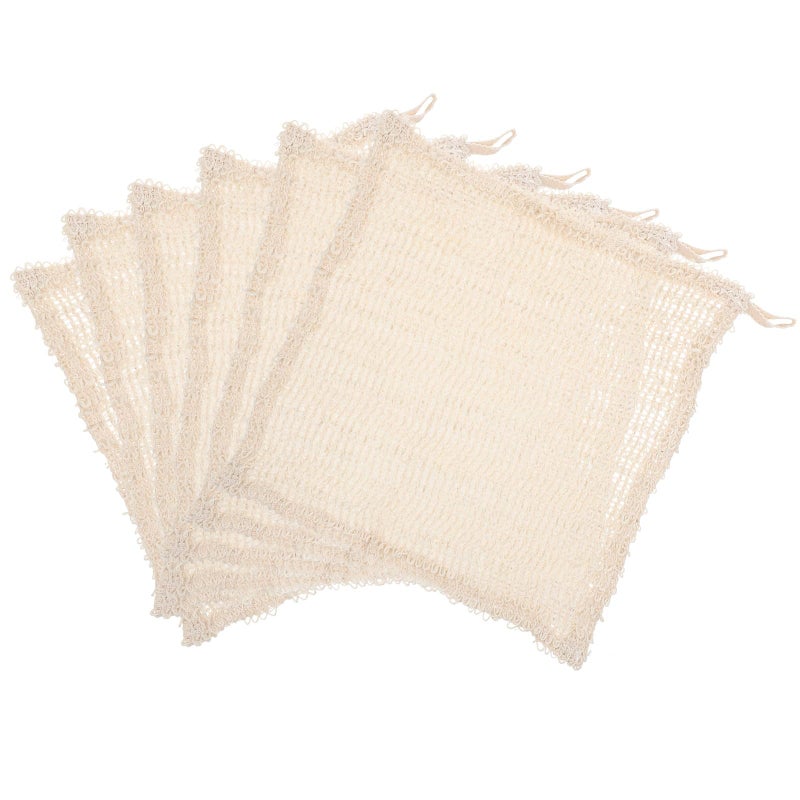 6Pcs Green Jute Bath Scrubber Towels Exfoliating Body Scrubbers For Smooth Skin - Image 2
