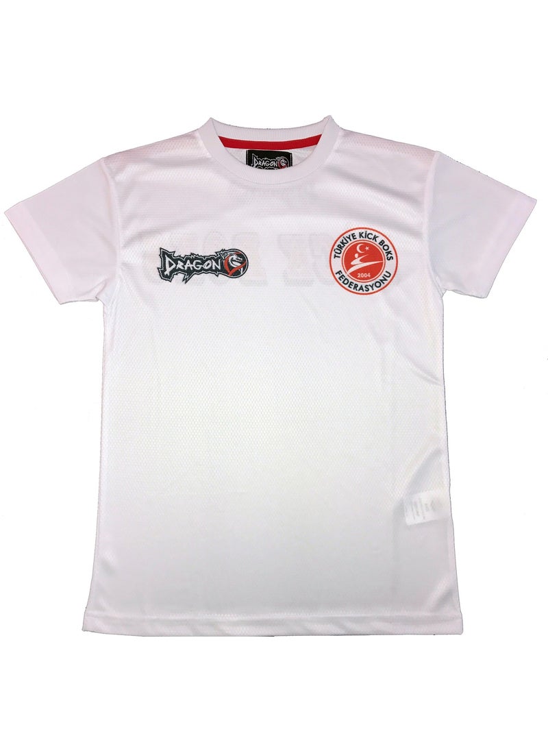 Dragon KF1004 Kickboxing T-Shirt - White  - Image 1