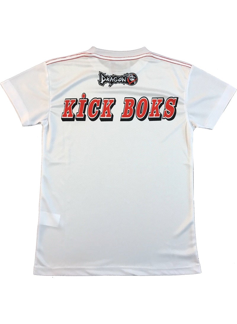 Dragon KF1004 Kickboxing T-Shirt - White  - Image 2