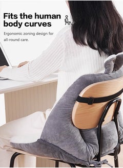 Quivlox Thicken Soft Chair Cushion Lumbar Pad Square Cotton Tatami Seat Cushion with Tie Non Slip Seat Pad Cover Back Cushion for Car Home Office Dining Room Indoor Outdoor Kitchen Outside Desk Cushion Pillow  - Image 4