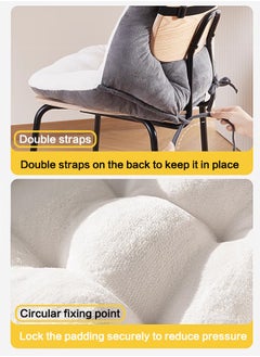 Thicken Soft Chair Cushion Lumbar Pad Square Cotton Tatami Seat Cushion with Tie Non Slip Seat Pad Cover Back Cushion for Car Home Office Dining Room Indoor Outdoor Kitchen Outside Desk Cushion Pillow - pzsku/Z3422ED1243BC717819BAZ/45/_/1728270101/cae9572e-4a01-473e-95d8-7ff59a4985c0