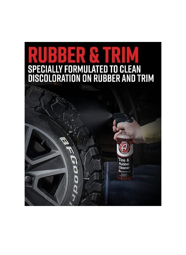 Adam's Polishes - Adam's Tire & Rubber Cleaner (2-Pack) - Removes Discoloration from Tires Quickly - Works Great on Tires, Rubber & Plastic Trim, and Rubber Floor Mats… - Image 1