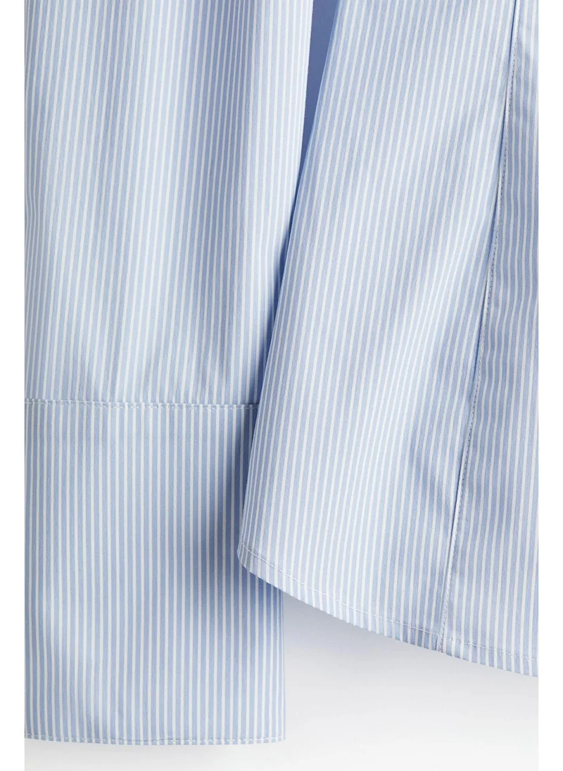 H&M Shoulder-pad tapered-waist shirt
