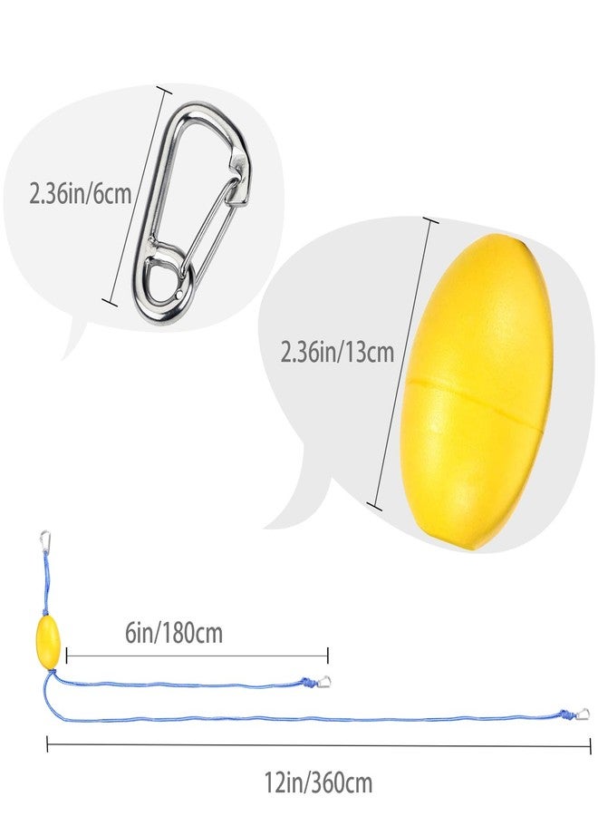MOOCY Double Float Tow Rope (6ft &12ft), Heavy-Duty Water Rope for Kayak Tow Line, Boat Anchor, Tubing & Water Activities | Stainless Steel Quick Connector Clip - Image 2