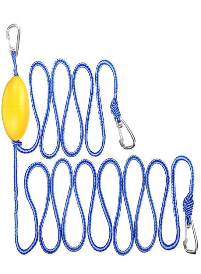 MOOCY Double Float Tow Rope (6ft &12ft), Heavy-Duty Water Rope for Kayak Tow Line, Boat Anchor, Tubing & Water Activities | Stainless Steel Quick Connector Clip - Image 1