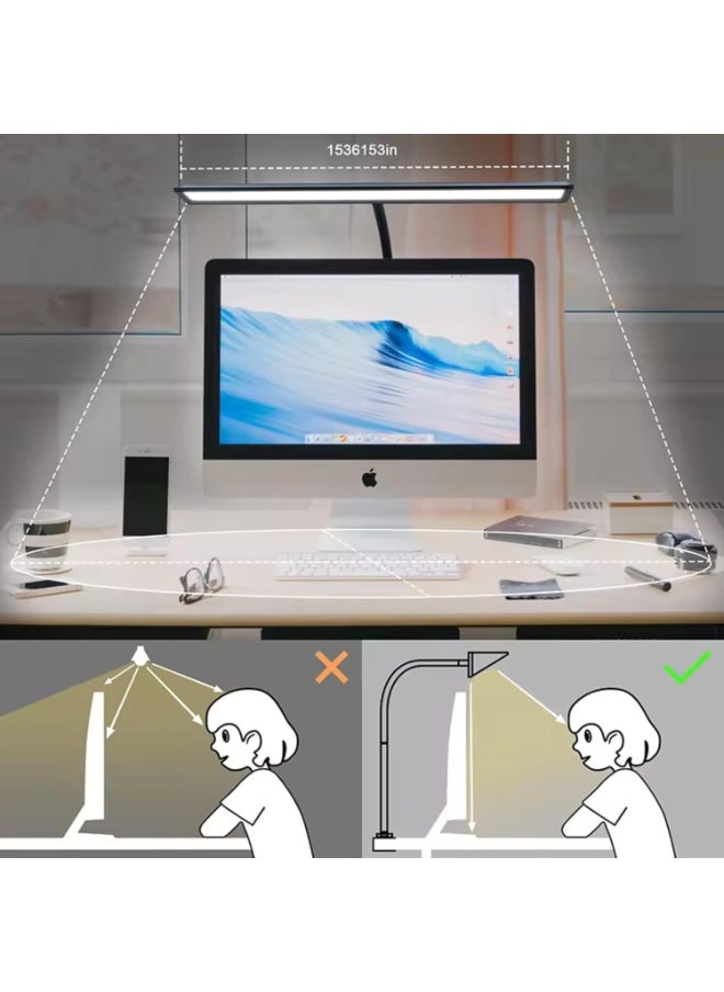 Generic LED Desk Lamp with Clip – 7-10W USB Powered Table Lamp – 6500K White Light – Flexible Arm – Ideal for Reading, Office, Crafts, Nail Art, Sewing  - Image 2