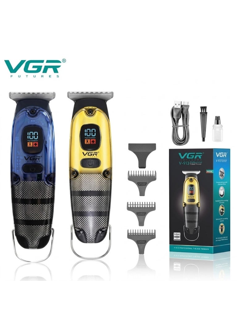 VGR The VGR V-981 is a professional-grade hair trimmer designed for both corded and cordless use. It is highly valued for its Turbo Mode capability and an exceptionally clear LED status display. Luxury Gold - Image 4