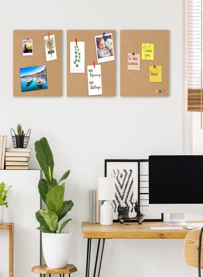 AKTOP Cork Board Bulletin Board 12x12, 1/2" Thick Cork Board Tiles 12 Pack, Small Square Pin Board for Wall, Self Adhesive Corkboards with 120 Push Pin Wood Clips for School, Home & Office - Image 3