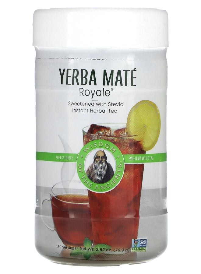 WISDOM Yerba Mate Royale Instant Herbal Tea with Stevia 2.82 oz (79.9 g)