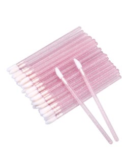 g2plus G2PLUS 100PCS Glitter Crystal Lip Brush, Disposable Lip Brushes, Lip Gloss Applicators,Lip Gloss Wands Applicator Perfect Makeup Tool Kits (Pink)  - Image 1