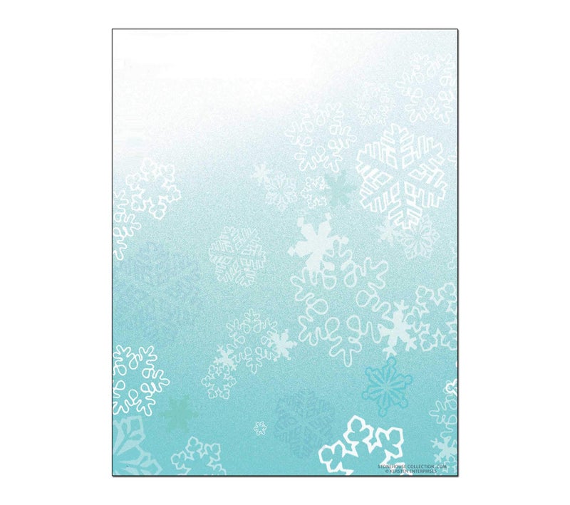 Stonehouse Collection Snowflakes Holiday Stationery Christmas Snowflak Letterhead 85 x 1160 Fun Letterhead Sheets Snowflake