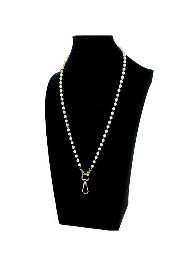 Sopopal Pearl Gold Chain Lanyard for Women Lanyards for ID Badges Classy Key Lanyards for Cruise Ship Cards - Image 3