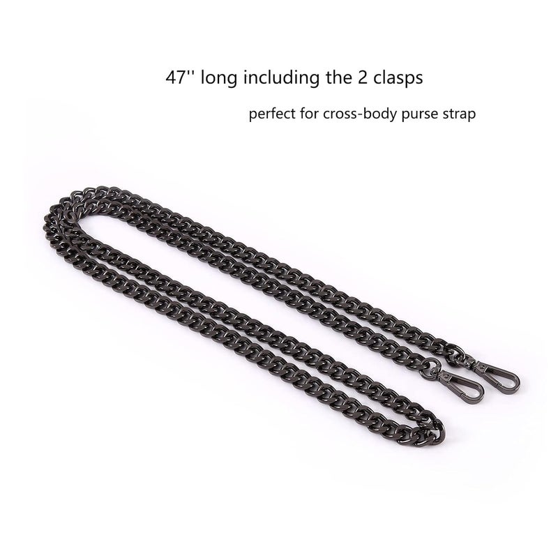 RED APPEL Black Chain Strap for Handbags, Purses & Clutch Bags – Stylish Metal Replacement Handle for DIY Bag Accessories - Image 2