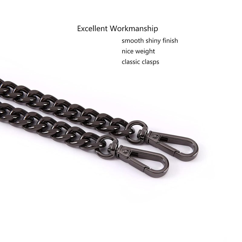 RED APPEL Black Chain Strap for Handbags, Purses & Clutch Bags – Stylish Metal Replacement Handle for DIY Bag Accessories - Image 3