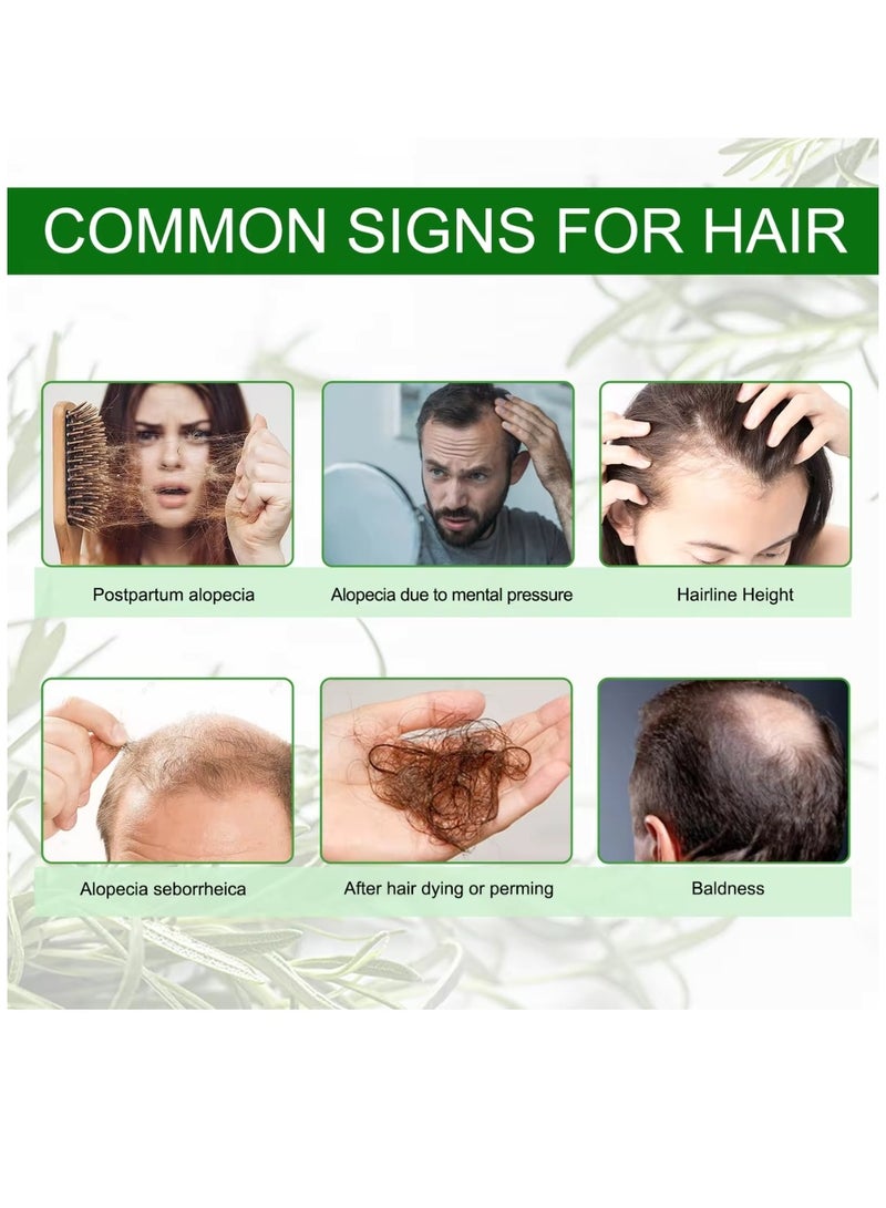 VXHDAG 60ml Rosemary Essential Oil for Hair Growth Pure Organic Rosemary Oil for Dry Damaged Hair and Growth Hair Scalp Oil Pure and Natural Premium Quality Oil Hair Loss Treatment Oil for Men and Women - Image 4