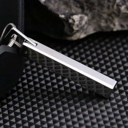 THE MEN THING SLEEK APEX - Pure Titanium Steel Silver Bar Pendant with 24inch Snake Chain for Men & Boys - Image 5