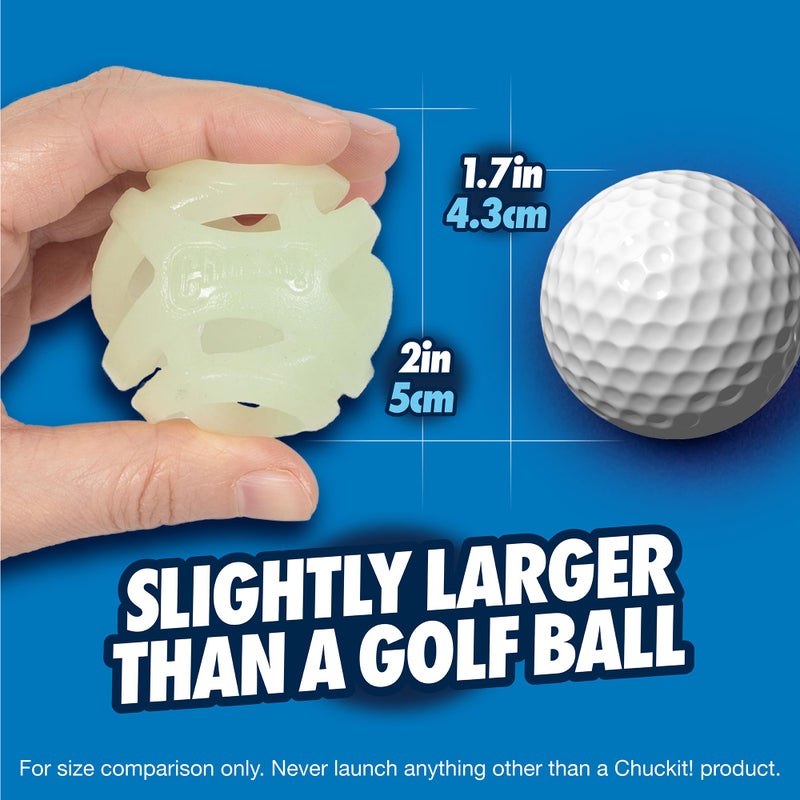 Chuckit! Air Glow Fetch Ball Dog Toy, Small (2 Inch) Pack of 2, for Breeds 0-20 lbs - Image 4
