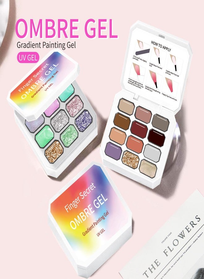 AOBOO لوحة طلاء الأظافر الجل المتدرج AOBOO 12 لون مجموعة متعددة الاستخدامات لفن الأظافر اليومي، تتكيف بسرعة مع أنماط طلاء الأظافر المتدرجة المتنوعة (c3) - Image 3