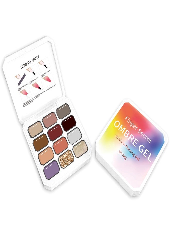 AOBOO لوحة طلاء الأظافر الجل المتدرج AOBOO 12 لون مجموعة متعددة الاستخدامات لفن الأظافر اليومي، تتكيف بسرعة مع أنماط طلاء الأظافر المتدرجة المتنوعة (c3) - Image 2