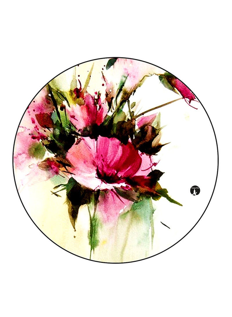 Flowers Printed Mouse Pad Multicolour
