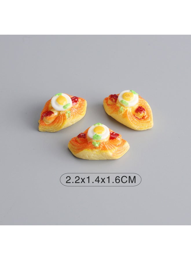 Mini Bread Rack Miniature Simulation Bread Food Play Dessert Model Ornaments Resin Food Children's Play Toys-Color:Xy15-one Bread  - Image 1
