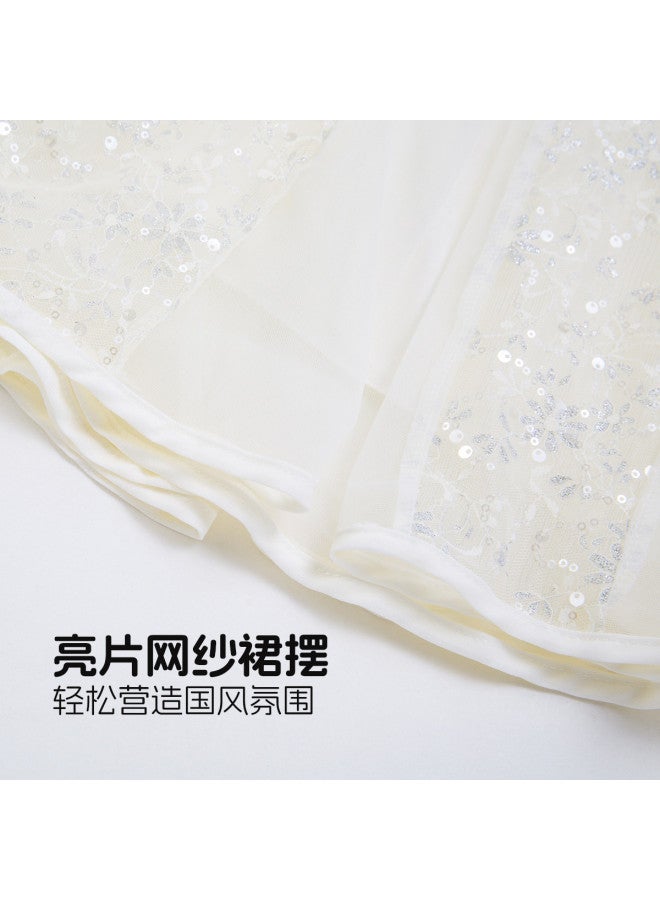 Bumblebee Girl's Dress New Chinese Style Children's Princess Dress 2025 Summer New Fashion Sparkle Tulle Skirt For Girls - Image 5