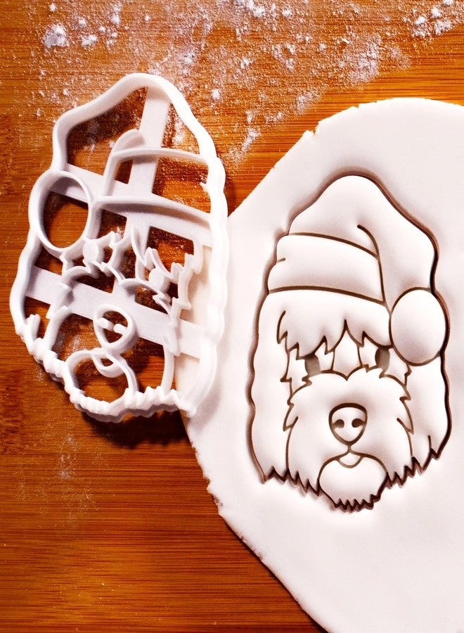 BAKERLOGY Santa Goldendoodle Cookie Cutter - Bake Cute Christmas Dog Treats - Detailed Biscuit Cutter Design for Baking and Crafts, ideal on fondant, dough, clay - Image 2