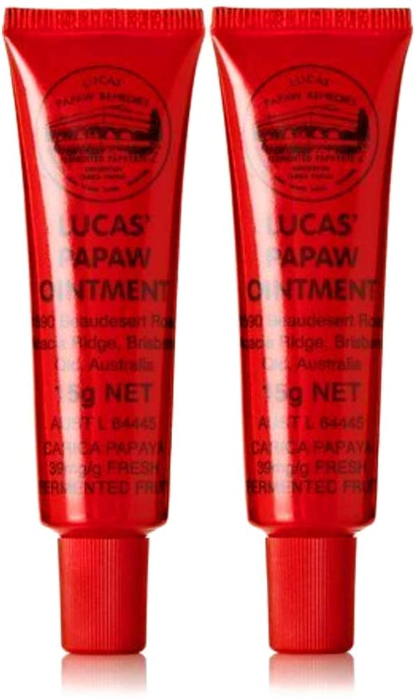 Lucas Papaw Ointment 15g Tube with lip applicator - TWIN Pack for value by Lucas Remedies - Image 1