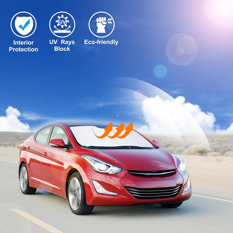 LHFLIVE Custom Fit Windshield Sun Shade for Hyundai Elantra 2011-2016 - Image 5