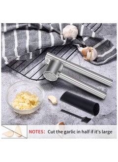 Garlic Press Mincer - 304 Stainless Steel Garlic Crusher, Detachable, Heavy-duty, Rust Proof Garlic Mincer Design for Extracts More Garlic Paste Per Clove - pzsku/Z3423F4857CA4CBC485F2Z/45/_/1734338086/1fbd6734-e9eb-4249-b9a0-811b952192dc