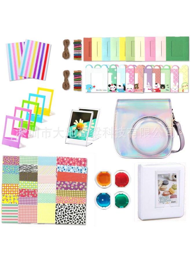 Generic Polaroid Mini 11 Accessories Suit Digital Mini Camera Bag Album Photo Frame/sticker Filter 12-piece Set-Color:Magic Silver  - Image 1