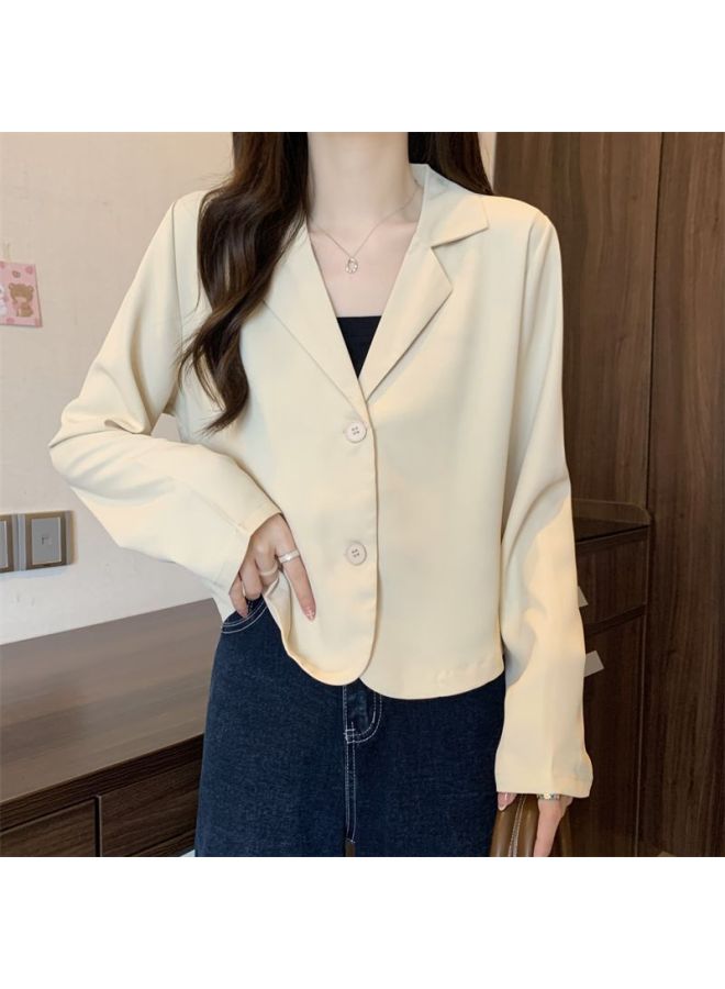 Spring  New Korean Style Chic Niche Design Laps Elegant Fashion Short Top Suit Jacket For Women 