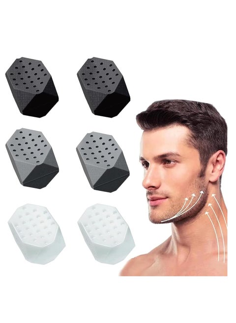 6PCS Jaw Exerciser Gum, Jawline Trainers, Neck and Face Sharper Jaw, BPA Free, Face Slimming Tools for Men/Women, Slims & Tones the Face