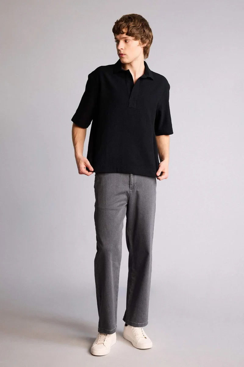 ديفاكتو Boxy Fit 100% Cotton Shirt