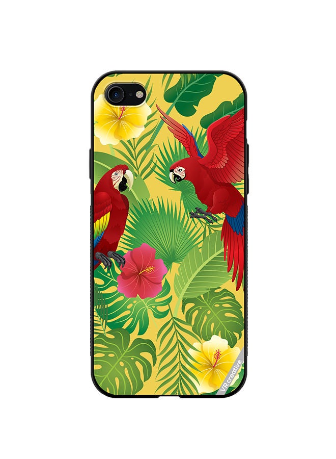 VR CREATIVE Protective Case Cover For Apple iPhone SE (2022) Parot In Jungle Design Multicolour - Image 1