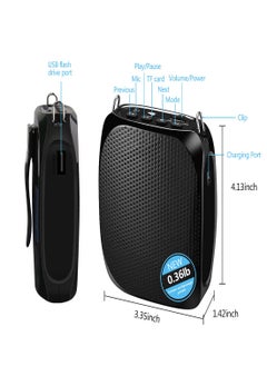 Excefore Wireless Voice Amplifier Portable Mini Voice Amplifier with Wired Microphone Headset Waistband Supports MP3 Format Audio for Teachers Singing Coaches Training Presentation Tour Guide  - Image 5